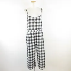 ラブトキシック Lovetoxic オールインワン ロングパンツ チェック 黒 白 L *A905