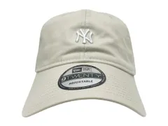 【新品】NEWERA (ニューエラ) 9TWENTY ミニロゴ MLB ニューヨーク ヤンキース YANKEES ベースボールキャップ 60675527 F ストーン×ホワイト メンズ/028