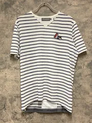 KD066 カフェドシクリステ CAFE DU CYCLISTE PAULINE Men 半袖 サイクルジャージ グラベル 白 ボーダー Lのサムネイル