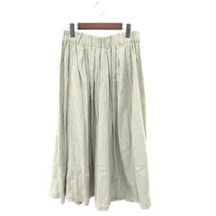 Pas de calais パドカレ フレアロングスカート サイズ:36 リネンコットン/ストライプ    グレージュ レディース / 240001201263のサムネイル