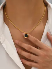 ジュエリー レディース ネックレス 18Kゴールドメッキ ステンレス製 編みこみ ネックレス、日常着用と贈り物に適しています