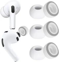 【2025新登場】KASOTT AirPods Pro 3 用 イヤーピース シリコン+低反発形状記憶フォーム (第3世代対応) イヤーチップ 脱落防止 フィット感 柔らかく快適 遮音性 イズ低減 音質向上 滑り止め 充電ケースに完全互換 , Mサイズ3ペア)