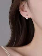 ジュエリー レディース イヤーアクセサリー  フェイクパール装飾スタッドピアス