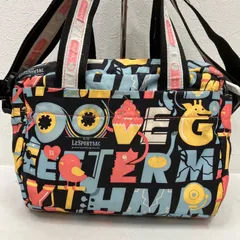 2428　LeSportsac　レスポートサック　トートバッグ　 2way　ショルダーバッグ　ミニボストン　 アーティストインレジデンス　総柄　黒地　 ブラック系　マルチカラー　ナイロン　軽量　 レディース