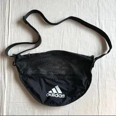 00s　archive　old adidas　オールドアディダス　メッシュ生地　切り替え　パフォーマンスロゴ　デカロゴ　ビッグプリント　ショルダーバッグ　ブラック　クロ　テック系　Y2K　ストリート　mesh switching shoulder bag