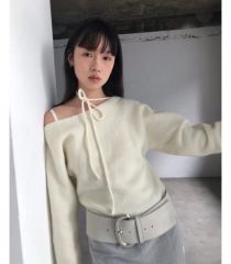 cygne シーニュ バックコンシャスパワショルトップス Alex ホワイト