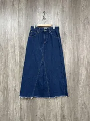 earth music&ecology Leeコラボ ロング オーバーサイズ フレア デニムスカート sizeM/水色 ■■ レディース