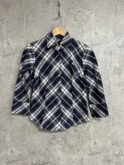 Burberry London バーバリーロンドン チェック柄 シャツ sizeM/紺系 ■◇ レディース