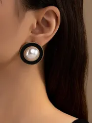 ジュエリー レディース イヤーアクセサリー パール ラウンド スタッドピアス 2個入り