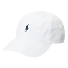 ラルフローレン Ralph Lauren キャップ 帽子 コットン ワンポイント ポニーロゴ 小物 アクセサリー 710548524011 011 メンズ レディース ユニセックス ホワイト+ネイビー