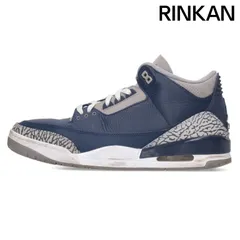 ナイキ  AIR JORDAN 3 RETRO Midnight Navy CT8532-401 エアジョーダン3レトロミッドナイトネイビースニーカー メンズ 30cm
