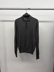 メンズ ZARA（ザラ） カラ ニット ロングスリーブ プルオーバー 長袖Tシャツ