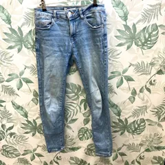 ZZ302 ZARA デニムパンツ レディース ブルー Lサイズ