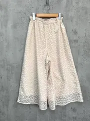 PROPORTION プロポーション ボディドレッシング ポリエステル シアー ジャガード 柄 ガウチョ パンツ size1/生成  ■◆ レディース