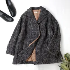 CARVEN カルヴェン モヘア MIX オーバーコート ツイードライク /26Fのサムネイル