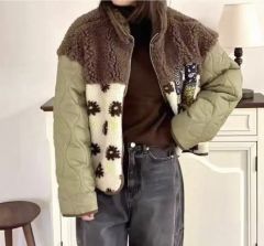 manipuri マニプリ リバーシブル ダウンベスト レオパード ヒョウ柄