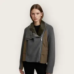 2/ SACAI 22FW スーツ レイヤード ニット ジャケットのサムネイル