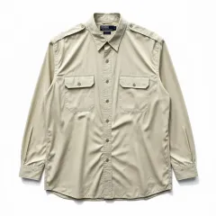 Polo RalphLauren ポロラルフローレン ベージュ ポケット シャツ XL