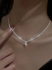 ジュエリー レディース ネックレス クロスチャームネックレス