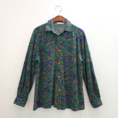 KORET 総柄シャツ ボタニカル柄 レトロ ゆったり - メルカリ