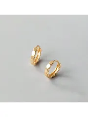 ジュエリー レディース イヤーアクセサリー 1ペア ファッション スターリングシルバー 幾何学的デザイン フープイヤリング 女性用 日常の装飾用
