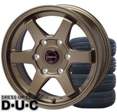 ハイエース16インチアルミホイールタイヤセット J-TECH GL-1 ブロンズ BR 16-6.5+38 215/65R16C BSW 人気コンケーブ 安心JAWA 車検対応のサムネイル