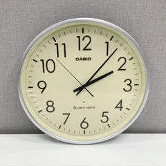 壁掛電波時計 CASIO ウェーブセプター 掛け時計 シンプル 壁掛け アナログ 見やすい シルバー