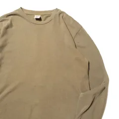 00's オールドネイビー クルーネック コットン Tシャツ 長袖 (L) ダークカーキ系 リブ無 無地 ロンT 00年代 旧タグ ギャップ GAP 2002年製 アメリカ古着 USED ビンテージ ヴィンテージのサムネイル