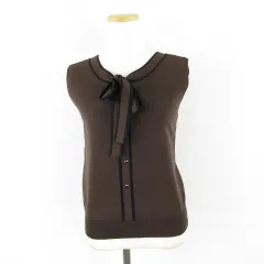 プロポーション ボディドレッシング PROPORTION BODY DRESSING ノースリーブニット カットソー こげ茶 F *A713