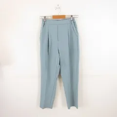 グラシア GLACIER テーパードパンツ ロング ストレッチ 水色 M *A116