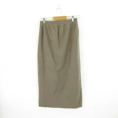 ローリーズファーム LOWRYS FARM ニットタイトスカート ロング 茶 F *A179