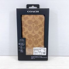 COACH フォリオケース iPhone用 シグネチャーブラウン - メルカリ