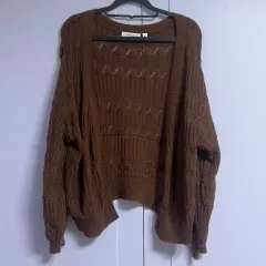 ニコアンド カーディガン ブラウン niko and cardigan Mサイズ