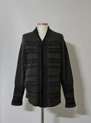 100)CASTELBAJAC カステルバジャック ウール ニット ジップアップ カーディガン