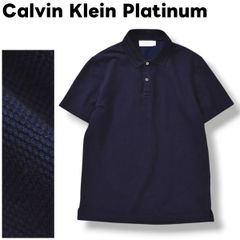 極美品】カルバンクラインプラチナム 半袖ポロシャツ ブルー L 青 