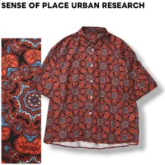 【極美品】 センス オブ プレイス SENSE OF PLACE アーバンリサーチ URBAN RESEARCH ジオメトリック柄 総柄 半袖 シャツ ビッグシルエット M メンズのサムネイル