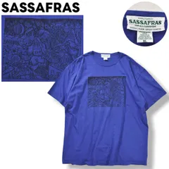 ササフラス SASSAFRAS  Gardening At Night キャラクター イラスト アート ビッグフット Tシャツ クルーネック カットソー 丸胴 天竺 XL ネイビー アメリカン カジュアル デザイナー メンズのサムネイル