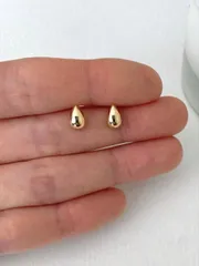 ジュエリー レディース イヤーアクセサリー 1ペア 925 スターリングシルバー  ウォータードロップレット スタッド ピアス 18K ゴールドメッキ ファッション ファインジュエリー 女性用 日常使い 結婚式 婚
