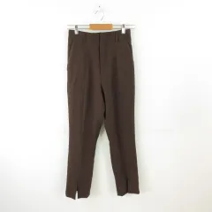ローリーズファーム LOWRYS FARM スラックス パンツ ハイウエスト 茶 M *T652