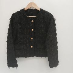 ルシェルブルー レザーカーディガン ジャケット 山羊革 38 - メルカリ