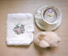 貴重品☆綿の国星 チビ猫ピュアドールB チビ猫人形 陶磁器 置物 大島 