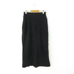 アーバンリサーチ ドアーズ URBAN RESEARCH DOORS リブニットスカート ロング 黒 ONE *A543