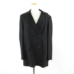 ダナキャランニューヨーク DKNY テーラードジャケット 長袖 ダブル 黒 4 *T139