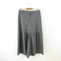Chulo ワイドパンツ ロング チェック グレー 13 *T231