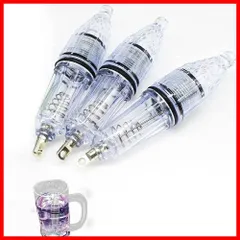 【人気商品】LED 高輝度 3個セット 完全防水 釣り 耐圧 耐衝 水中ライト 防錆 360度照射 イカ釣り 集魚灯 夜釣り専用 電池式 12cm CMD 漁業補助ライト 防災兼用