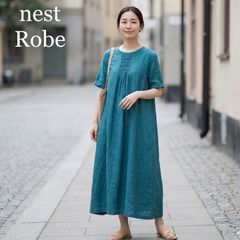 nest Robe ブラックリネンバックVネックノースリーブワンピース - メルカリ