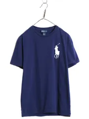 【お得なクーポン配布中!】 ビッグポニー ポロ ラルフローレン 半袖 Tシャツ メンズ S 古着 コットン シングルステッチ ワンポイント カットソー シンプル トップス 紺