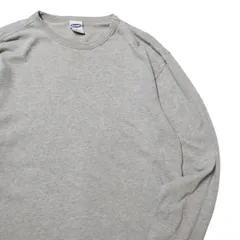 00's オールドネイビー クルーネック コットン Tシャツ 長袖 (M) 霜降り灰 リブ無 無地 ロンT 00年代 旧タグ ギャップ GAP 2000年製 アメリカ古着 USED ビンテージ ヴィンテージのサムネイル