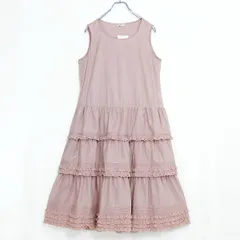【美品・紙タグ有】ピンクハウス★豪華！レースフリル使いかぶせ段々フリル　ノースリーブワンピース　ピンク系　z19834