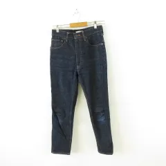 マウジー MOUSSY デニムパンツ ジーンズ ロング ストレッチ 紺 26 *A339